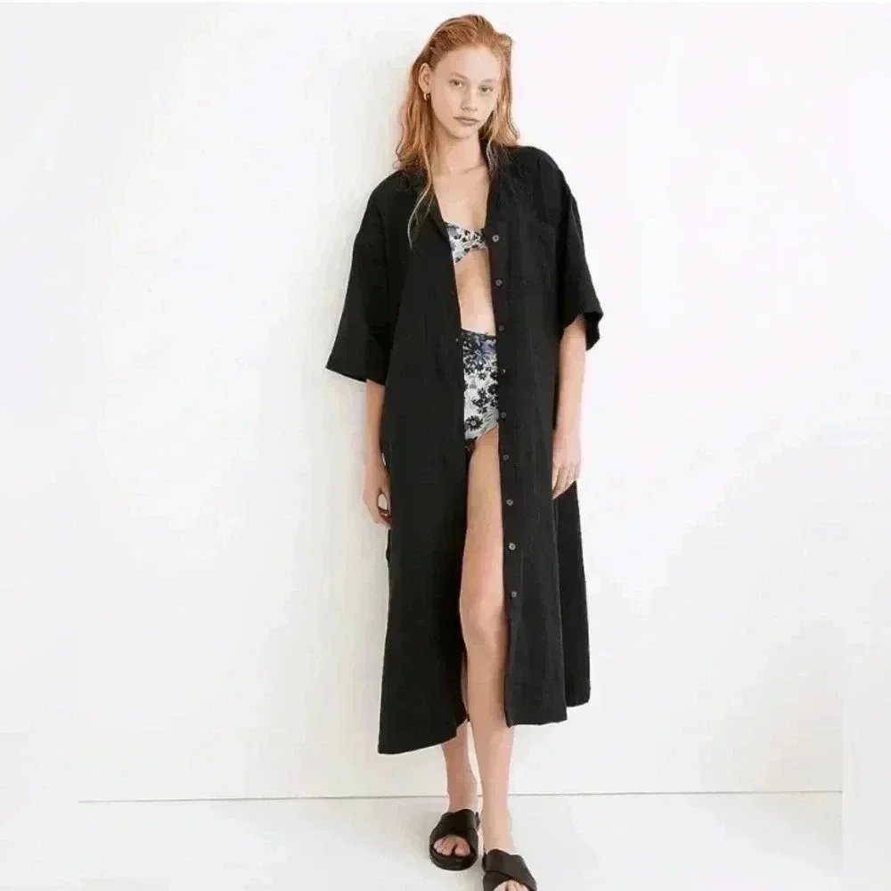 Madewell Black Button-Front Maxi Dress - Picture 7 of 12